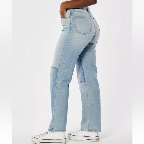 VINTAGE HOLLISTER BAGGY CURVY ULTRA HIGH-RISE DAD PATCHED JEAN VINTAGE STRETCH - Picture 4 of 13